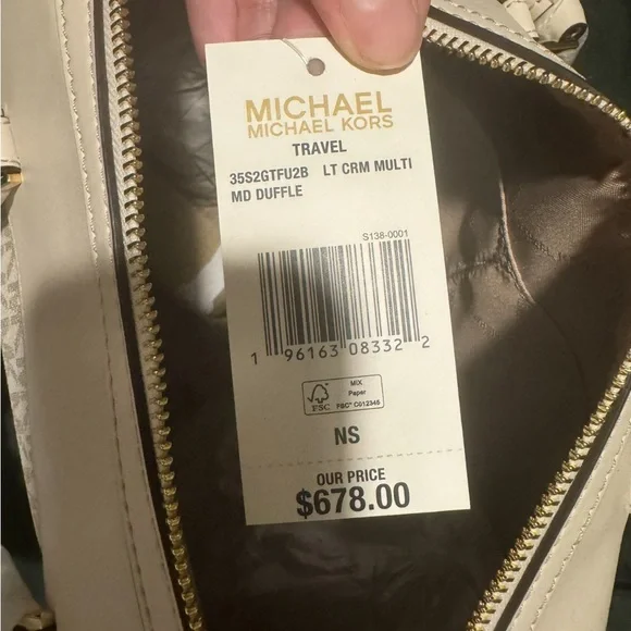 Michael kors medium duffle off white - Picture 2 of 5